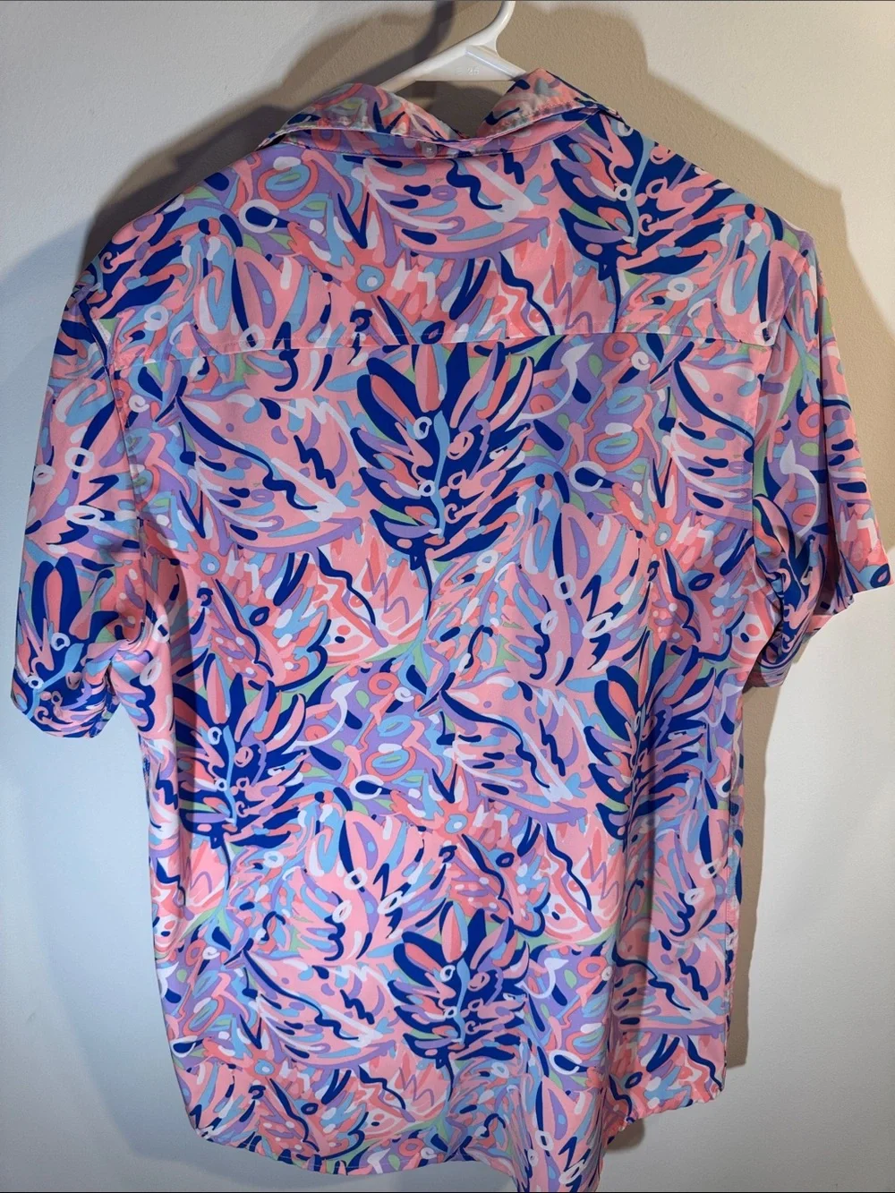 Simply Southern Men’s Pink, Blue & Purple Tropical Print Polo